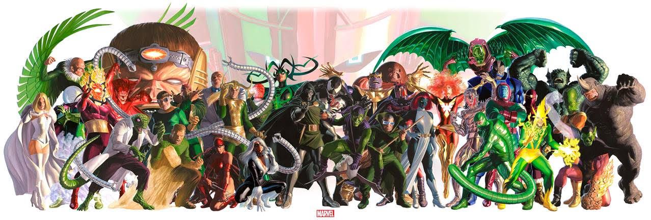 Alex Ross reúne os maiores vilões de todos os tempos da Marvel em arte incompreensível