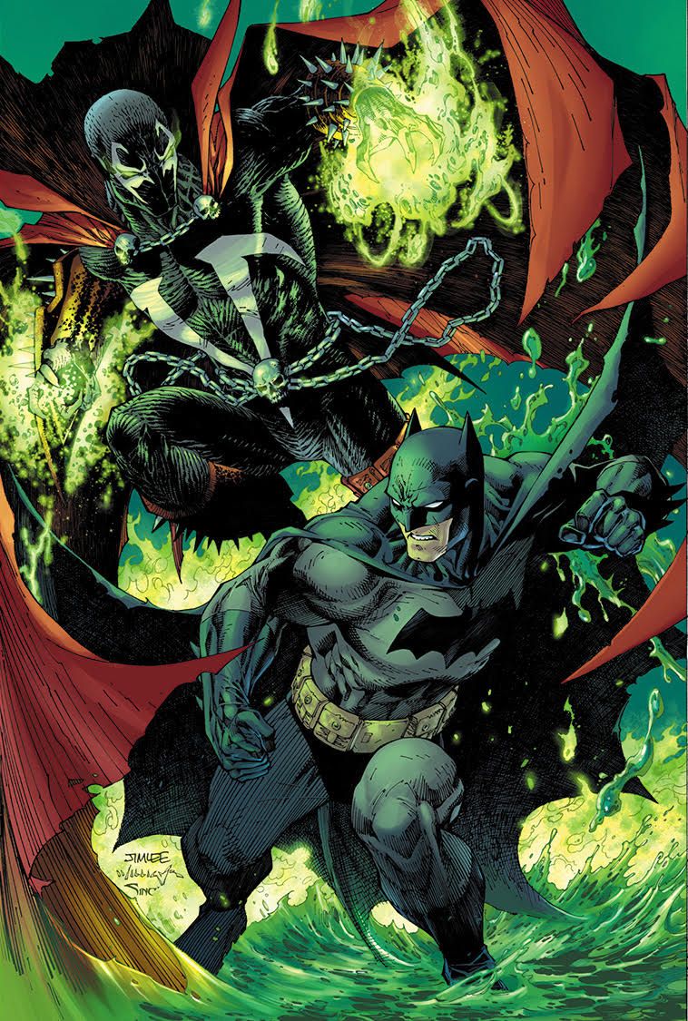 Capa de Jim Lee para Batman vs Spawn prepara os fãs para a batalha DC/Imagem