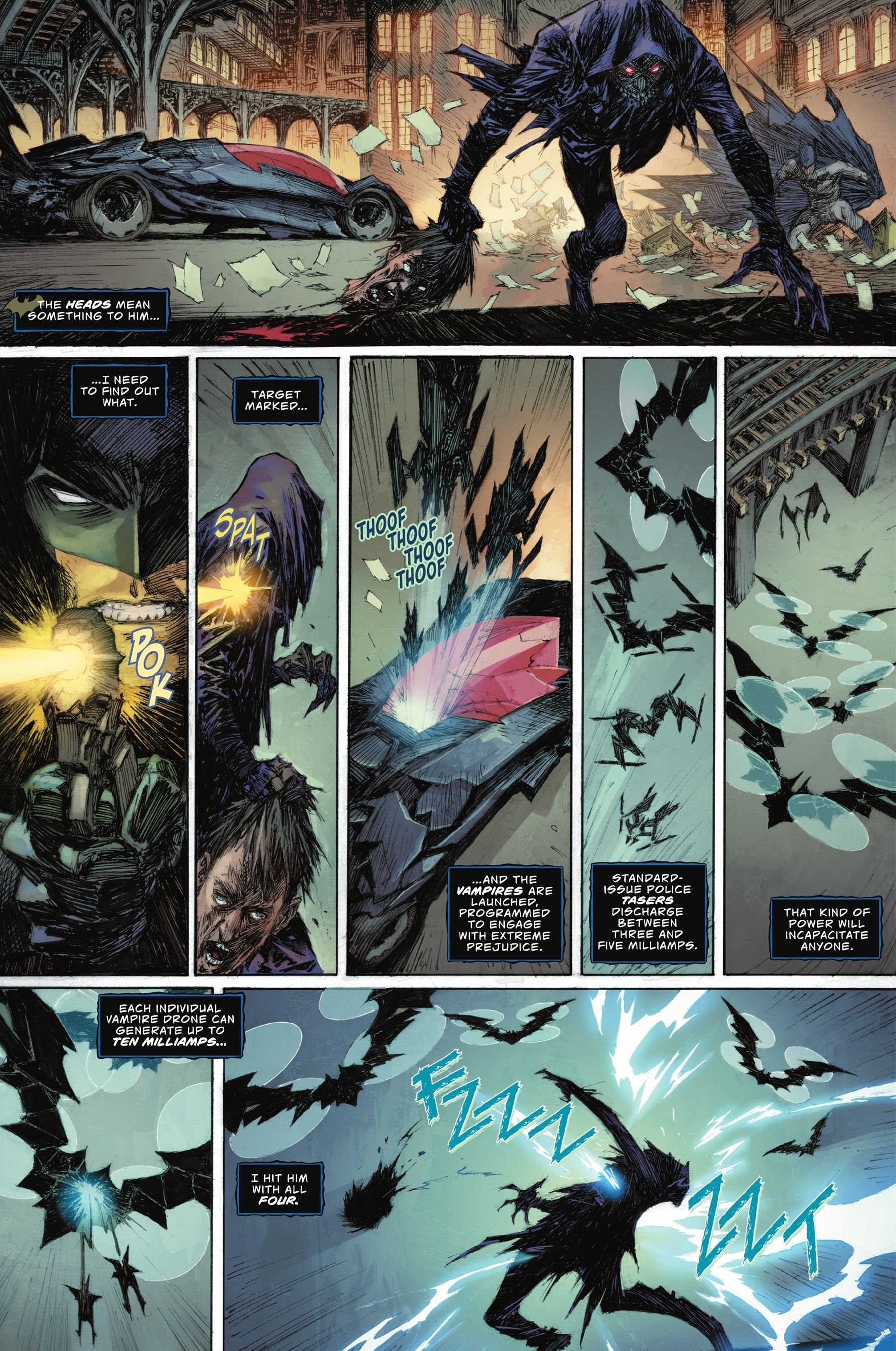 Batman usa seus drones vampiros para marcar um alvo