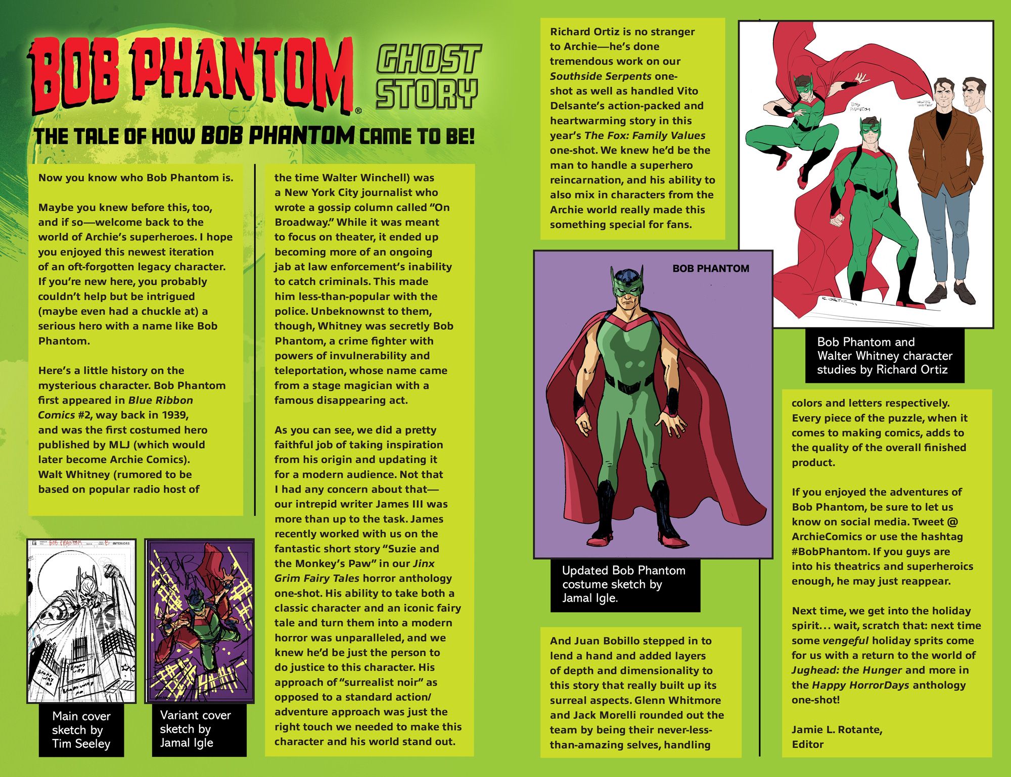 Divulgação editorial de Bob Phantom