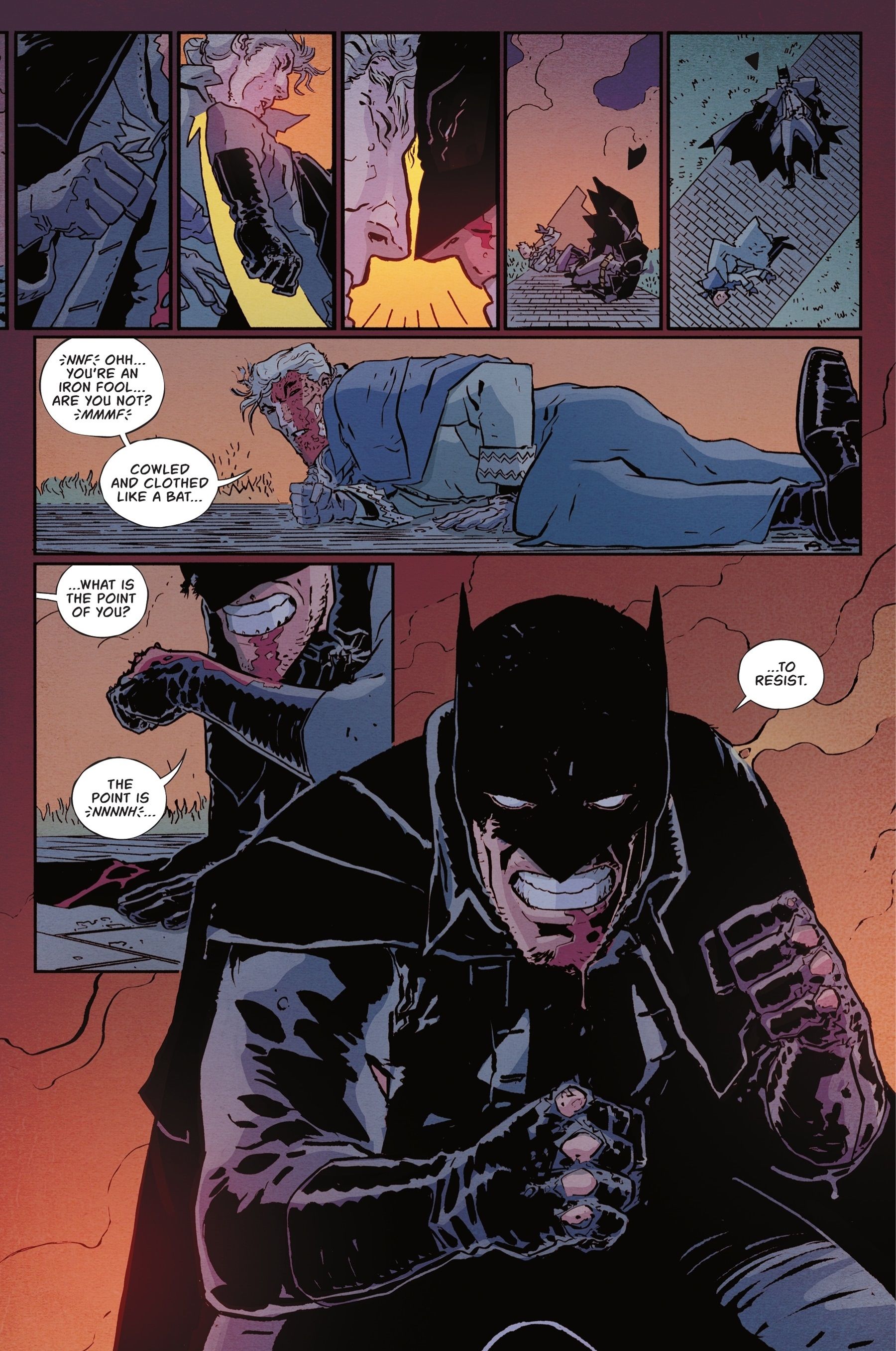 Um Batman da era da Guerra Revolucionária luta contra seu próprio Duas-Caras