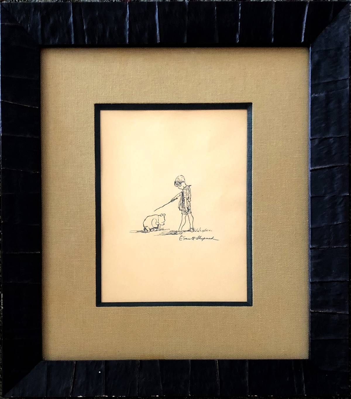 Ilustração original de Winnie the Pooh e Christopher Robin por Ernest Shephard 2
