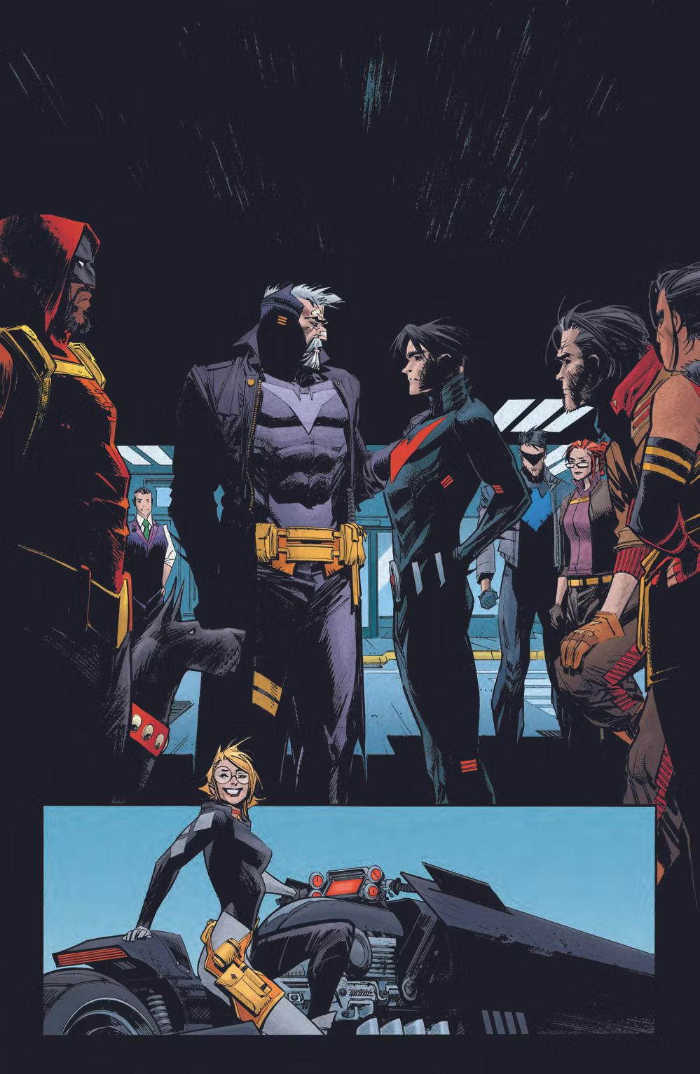 Harley se junta à Família Bat em seu traje noir