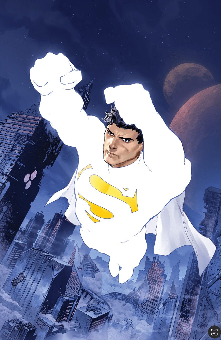 Super-Homem estreia um traje deslumbrante e totalmente branco