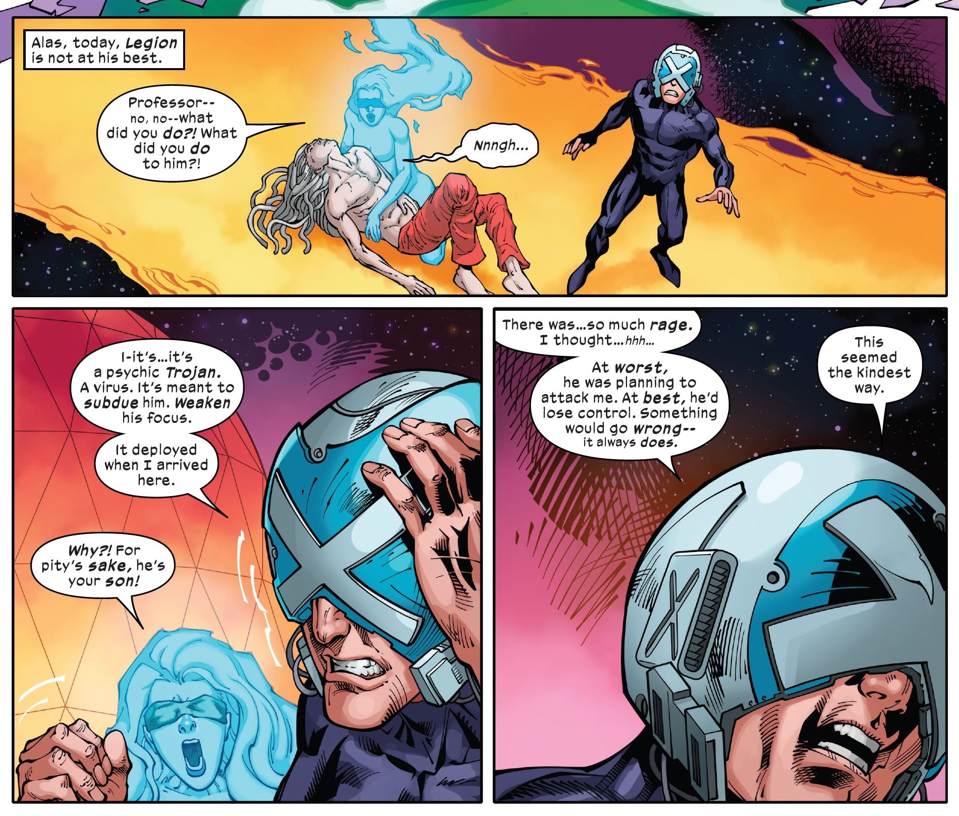 Professor X processa o poder de seu filho
