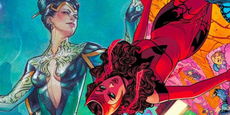 Marvel debuts Hexfinder, a new Scarlet Witch villain created by Steve Orlando and Sara Pichelli.
