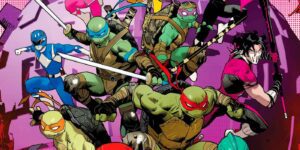 BOOM! and IDW's TMNT/Power Rangers crossover reveals what the turtles look like in human form.