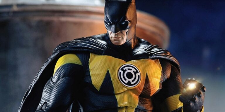 McFarlane Toys reveals a new Batman Yellow Lantern Sinestro Corps figure.