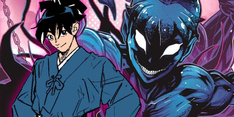 Kid Venom, a new character in Marvel's Death of Venomverse, makes their official debut.