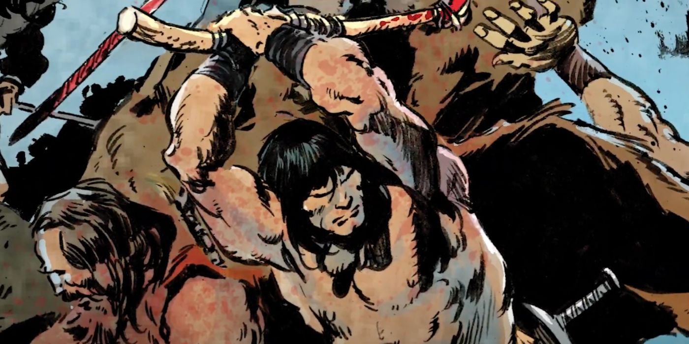 Um desgastado Conan, o Bárbaro, luta contra uma horda de mortos-vivos no trailer da nova série da Titan Comics.