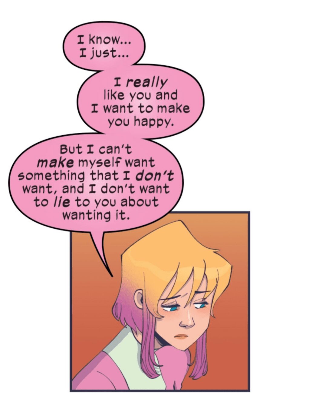 Gwenpool da Marvel se assume como assexual nas páginas de Love Unlimited Infinity Comic #47.