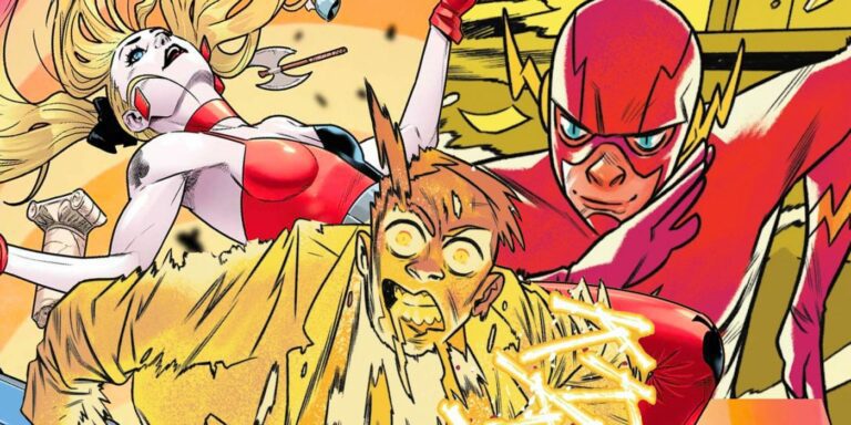 Harley Quinn murders Barry Allen by dumping too many chemicals on him while traveling through time.