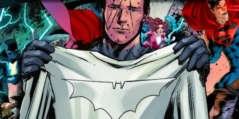 Jon Kent/Superman gives Damian Wayne/Batman a white Batsuit in the last chapter of DC's zombie saga.