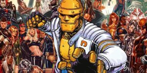Niles Calder presents a plan to create two separate Doom Patrol teams in Unstoppable Doom Patrol #2.