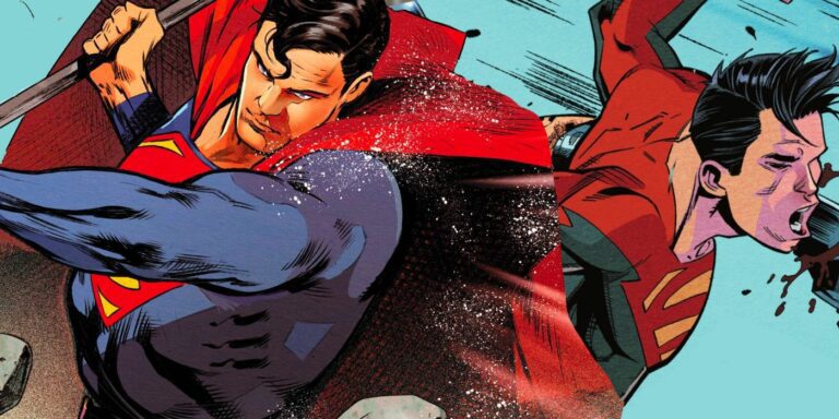 Superman won't let his son, Jon Kent, fight Metallo by himself because he's too dangerous.