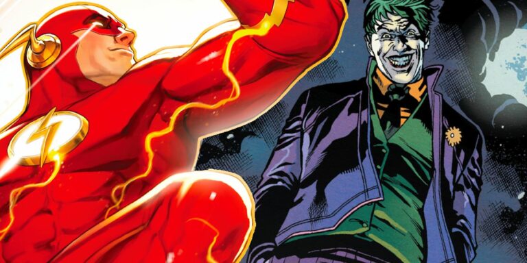 The Joker is pictured next to The Flash/Wally West for DC's Flash #800.