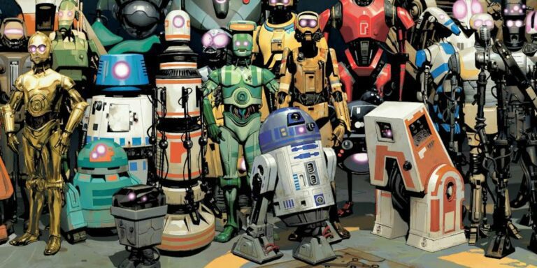 Marvel assembles all of the galaxy's droids -- including R2-D2, C-3P0 and more -- for a new Star Wars event.