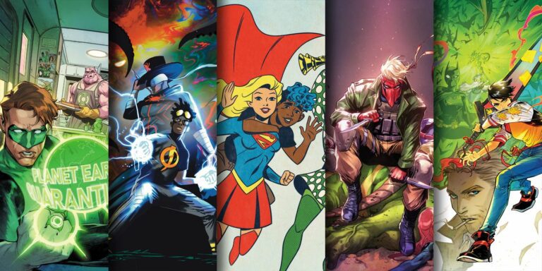 Cover art for new DC comics out June 13, 2023 features Green Lantern, Static, Supergirl, Grifter, Xanthe and more.