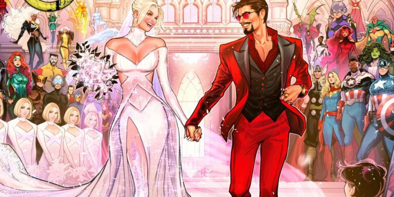 iron man emma frost tony stark married wedding
