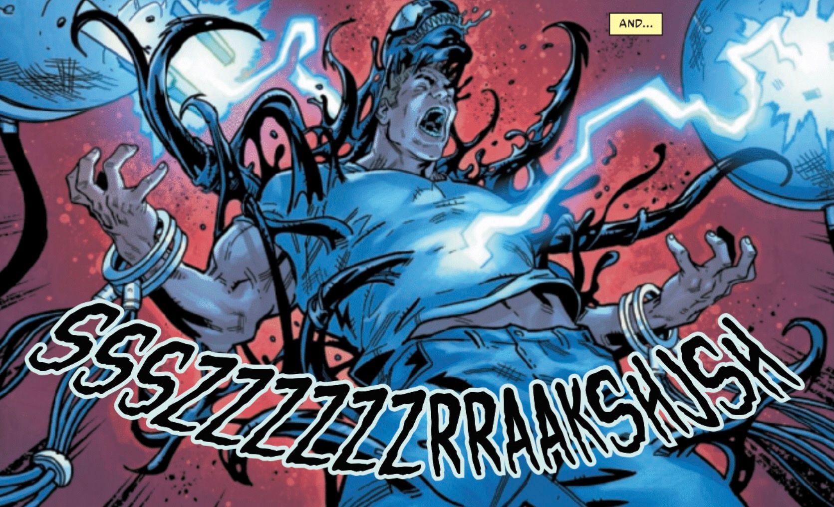 Eddie Brock sendo experimentado pelo Doutor Destino