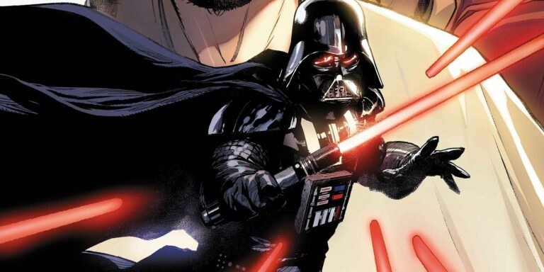 Os Dark Droids tentam acessar a Força mirando em Darth Vader
