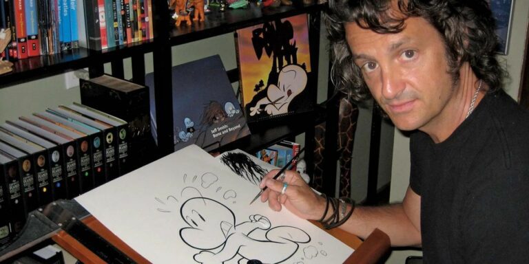 O criador de ossos, Jeff Smith, cancela a turnê do livro após sofrer uma parada cardíaca